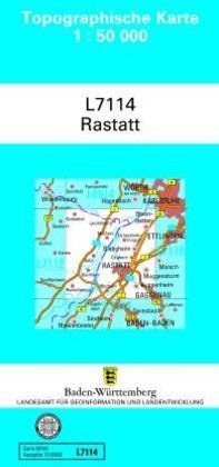 Topographische Karte Baden-Württemberg, Zivilmilitärische Ausgabe - Rastatt