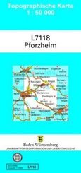 Topographische Karte Baden-Württemberg, Zivilmilitärische Ausgabe - Pforzheim
