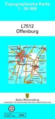 Topographische Karte Baden-Württemberg, Zivilmilitärische Ausgabe - Offenburg