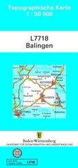 Topographische Karte Baden-Württemberg, Zivilmilitärische Ausgabe - Balingen