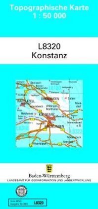 Topographische Karte Baden-Württemberg, Zivilmilitärische Ausgabe - Konstanz