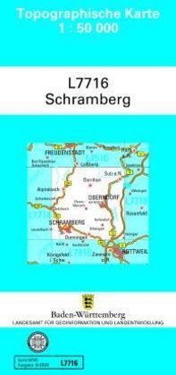 Topographische Karte Baden-Württemberg, Zivilmilitärische Ausgabe - Schramberg