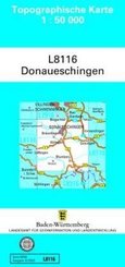 Topographische Karte Baden-Württemberg, Zivilmilitärische Ausgabe - Donaueschingen