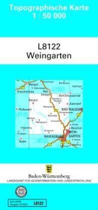 Topographische Karte Baden-Württemberg, Zivilmilitärische Ausgabe - Weingarten