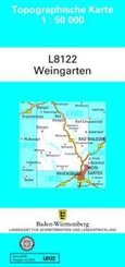 Topographische Karte Baden-Württemberg, Zivilmilitärische Ausgabe - Weingarten