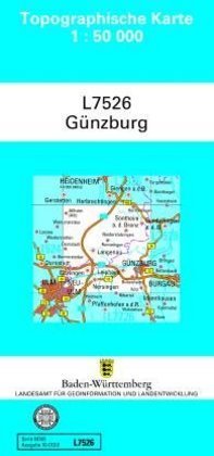 Topographische Karte Baden-Württemberg, Zivilmilitärische Ausgabe - Günzburg