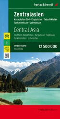 Freytag & Berndt Autokarte Zentralasien - Kasachstan Süd - Kirgisistan - Tadschikistan -Turkmenistan - Usbekistan. Centr
