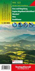 WK 133 Graz und Umgebung - Region Hügelland-Schöcklland - Gleisdorf - Weiz - Raabklamm, Wanderkarte 1:50.000