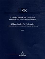 40 leichte Etüden für Violoncello op.70, mit Begleitung eines zweiten Violoncellos (ad libitum) - 40 Easy Etudes for Violincello op.70, with an accompaniment of a second Violoncello (ad libitum)