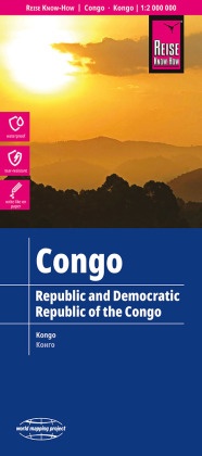 Reise Know-How Landkarte Kongo / Congo (1:2.000.000). Republic & Democratic Republic of the Congo. République & Républiq