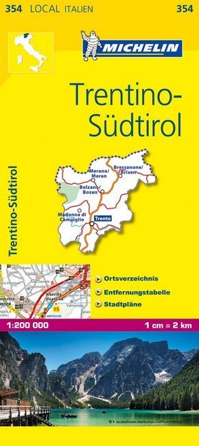 Michelin Karte Trentino-Südtirol. Trentino-Alto Adige -