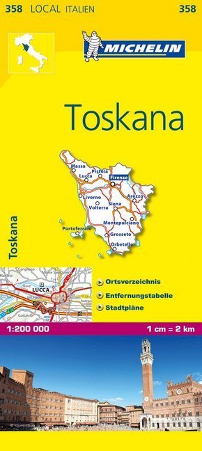 Michelin Karte Toskana. Toscana