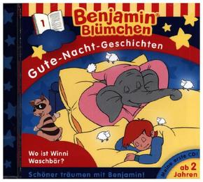 Benjamin Blümchen, Gute-Nacht-Geschichten - Wo ist Winni Waschbär?, 1 Audio-CD