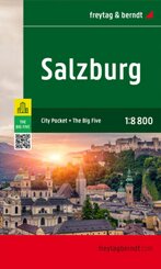 Salzburg, Stadtplan 1:8.800, freytag & berndt. Salzbourg. Salisburgo; Salzburgo