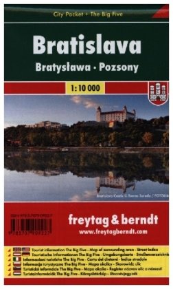 Freytag & Berndt Stadtplan Preßburg / Bratislava / Pozsony. Bratyslawa