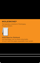 Moleskine classic, Pocket Size, Reporter Ruled Notebook