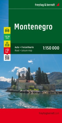 Freytag & Berndt Auto + Freizeitkarte Montenegro. Crna Gora