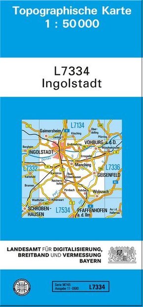 Topographische Karte Bayern Ingolstadt
