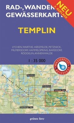 Rad-, Wander- und Gewässerkarte Templin