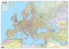 Europa - Naher Osten - Zentralasien politisch 1:5,5 Mill., metallbestäbt