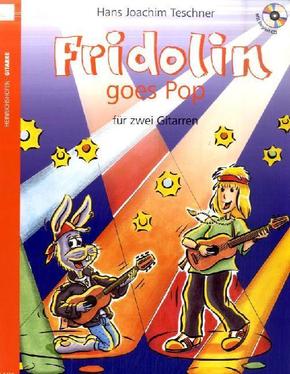 Fridolin goes Pop, für 2 Gitarren, Spielpartitur, m. Audio-CD - Bd.1