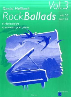 Rock Ballads, m. Audio-CD, für Klavier - Vol.3