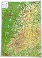 Schwarzwald, Reliefkarte, Groß