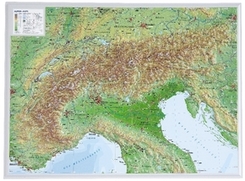 Alpen, Reliefkarte, Klein; Alps