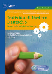 Individuell fördern Deutsch: Deutsch 5, Lesen: Sach- und Gebrauchstexte, m. CD-ROM