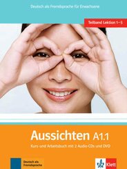 Aussichten: Kurs- und Arbeitsbuch, m. 2 Audio-CDs u. 1 DVD