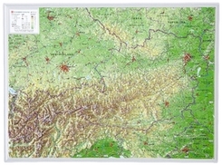 Österreich, Reliefkarte, Klein. Austria