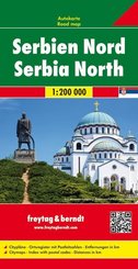 Freytag & Berndt Autokarte Serbien Nord. Noord Servie