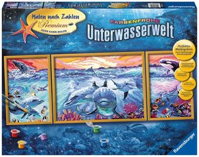 Malen nach Zahlen - Jeder kann malen (Mal-Sets): Ravensburger Malen nach Zahlen 28954 - Farbenfrohe Unterwasserwelt - ab 14 Jahren