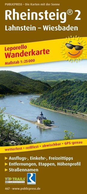 PublicPress Wanderkarte Rheinsteig, 20 Teilktn. - Tl.2