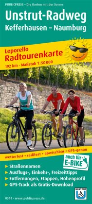 PublicPress Leporello Radwanderkarte Unstrut-Radweg
