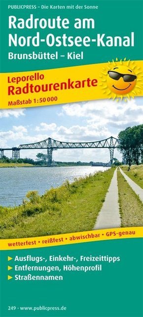 PublicPress Leporello Radtourenkarte Radroute am Nord-Ostsee-Kanal