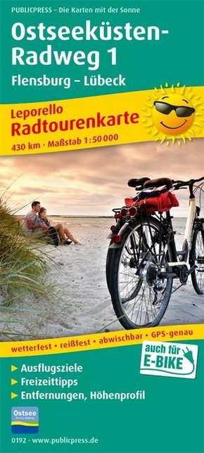 PUBLICPRESS Leporello Radtourenkarte Ostseeküsten-Radweg - Tl.1