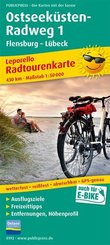 PUBLICPRESS Leporello Radtourenkarte Ostseeküsten-Radweg - Tl.1