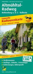 PUBLICPRESS Leporello Radtourenkarte Altmühltal-Radweg, Rothenburg o. d. T. - Kelheim