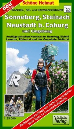 Wander-, Ski- und Radwanderkarte Sonneberg, Steinach, Neustadt b. Coburg und Umgebung