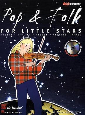 Pop & Folk for Little Stars, für Violine, m. Audio-CD