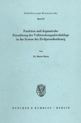 Funktion und dogmatische Einordnung der Vollstreckungsabwehrklage in das System der Zivilprozeßordnung.