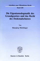Die Eigentumsdogmatik des Grundgesetzes und das Recht des Denkmalschutzes.