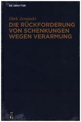 Die Rückforderung von Schenkungen wegen Verarmung