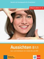 Aussichten: Kurs- und Arbeitsbuch, m. 2 Audio-CDs u. DVD