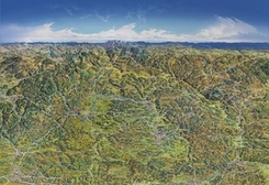 Panoramaposter Franken, Planokarte