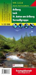 Freytag & Berndt Wander-, Rad- und Freizeitkarte Arlberg, Lech,  St. Anton am Arlberg, Verwallgruppe