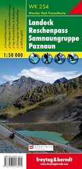 WK 254 Landeck - Reschenpass - Samnaungruppe - Paznaun, Wanderkarte 1:50.000