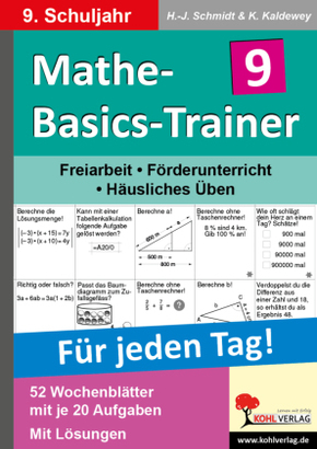 Mathe-Basics-Trainer, Für jeden Tag!: 9. Schuljahr