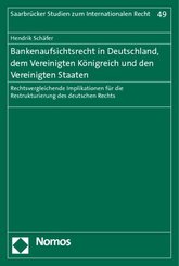 Bankenaufsichtsrecht in Deutschland, dem Vereinigten Königreich und den Vereinigten Staaten